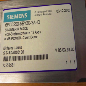 6FC5250-5BY30-3AH0 siemens sinumerik 840DE 12-5 ON PC