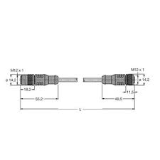 Turck Cable RSSW-RKSW451-0.5M