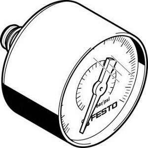 Festo Pressure Gauge PAGN-40-1M-R18-1.6