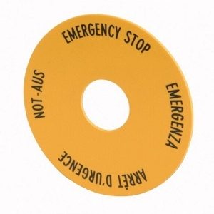 Moeller E-STOP Legend Plate M22-XAK1